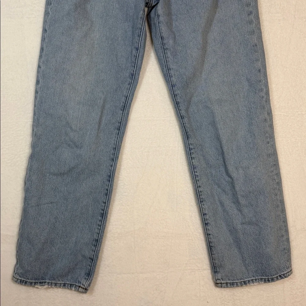 Madewell Light Blue Denim Jeans Low Slung Straight Jean Crossover Waist - Picture 12 of 16